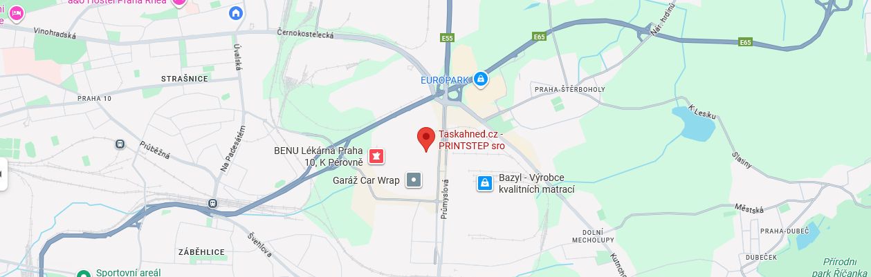 Mapa – PRINTSTEP s.r.o., Průmyslová 1472/11, Praha 15 – Hostivař