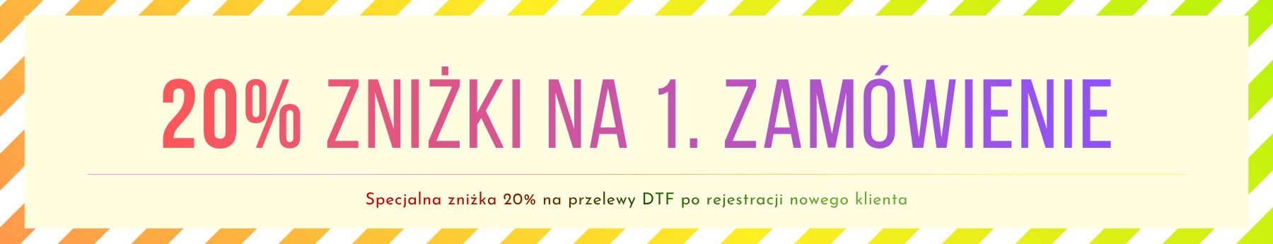 20% zniżki dla nowych klientów